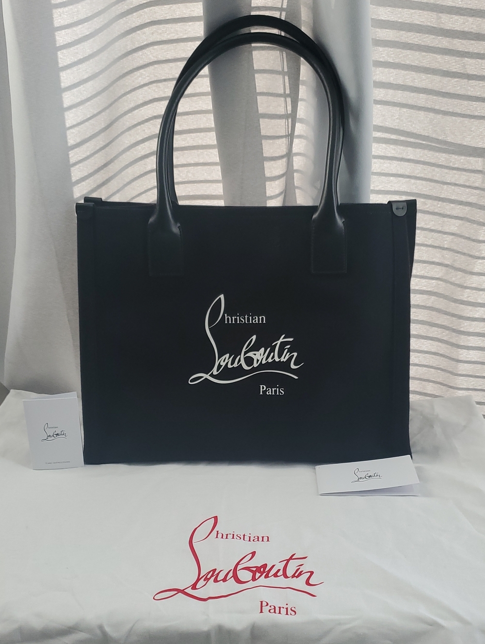 Christian Louboutin Black Logo Tote Bag